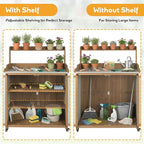 Potting Bench Table & Outdoor Storage Cabinet - Image 8