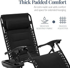 Best Choice Products Oversized Padded Zero Gravity Chair, Folding Outdoor Patio - Image 4