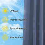 NICETOWN Outdoor Curtains for Patio Fade Resistant, Fade-Proof Curtains Grade 4 - Image 5