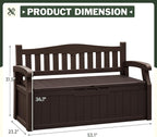 Flamaker 80 Gallon Storage Bench, Deck Box - Image 3