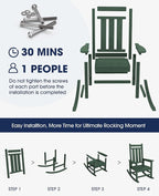 Oversized Outdoor Rocking Chair, HDPE Patio Rockers - Image 8