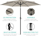 Best Choice Products 10ft Outdoor Patio Umbrella, Outdoor Table Umbrella - Image 5