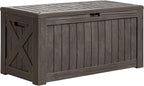 Greesum 120 Gallon Deck Box, Resin Outdoor Storage Container, Garden Tools by BuynowfromGreesum