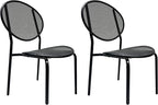 Patio Dining Chairs Set of 2, Metal Mesh Patio Furniture Set - Image 8
