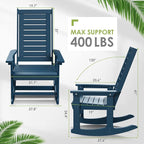 GREENVINES Oversized Outdoor Rocking Chair, HDPE Rocker - Image 3