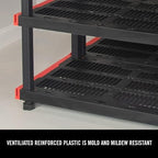 CX Craftsman 4-Tier Heavy Duty Plastic Storage Shelves, Garage Organization | - Image 9