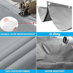 Retractable Wave Sun Shade Sail 9' x 23' Waterproof Pergola Shade Cloth Cover - Image 3