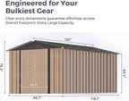 Devoko 8x10 FT Outdoor Storage Shed, Metal Tool Shed - Image 2