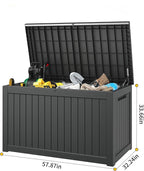 Fancyango 270 Gallon Outdoor Deck Box Waterproof, Large Storage Box - Image 2