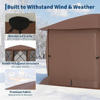 13FT Pop-Up Gazebo Tent with Mesh Netting, Removable Top & Wind Cloths | - Image 2