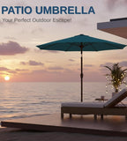 9FT Auto-Tilt Patio Umbrella|Outdoor Market Table Umbrella - Image 8