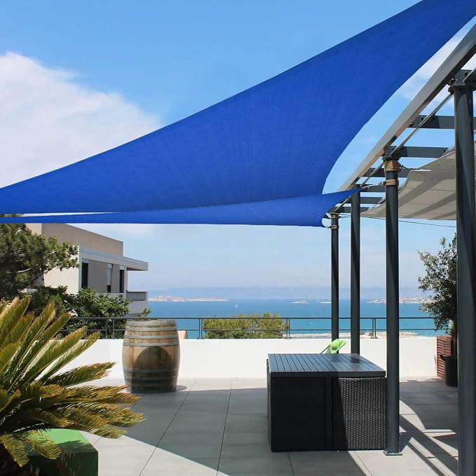 Tronssien Triangle 16'x16'x16' Sun Shade Sail, 95% UV Blockage Canopy Awning by Tronssien