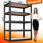 3Pack Garage Shelving, 2500lbs Storage Shelves, Adjustable Heavy Duty Shelving - Image 2