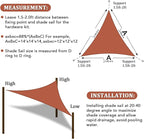 Shade&Beyond Triangle Sun Shade Sail 10'X10'X10' Permeable Canopy Rust Red - Image 6