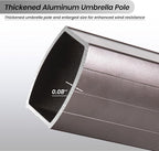 10 X 13 FT Cantilever Patio Outdoor Umbrella, Heavy Duty Aluminum Frame - Image 9