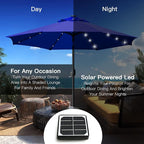 Sunnyglade 9' Solar LED Patio Umbrella, 8 Ribs, Tilt & Crank | 9Ft Patio - Image 5