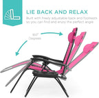Best Choice Products Set of 2 Adjustable Steel Mesh Zero Gravity Lounge Chair - Image 4