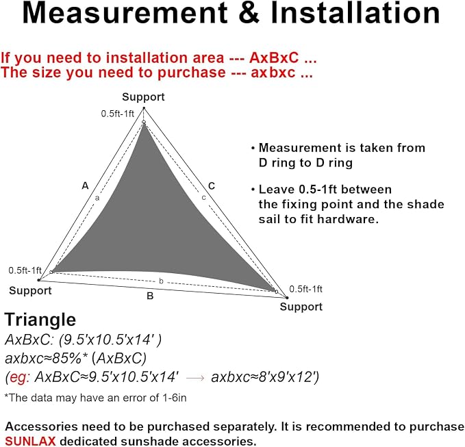 Sun Shade Sail 16'x21'x26.4' Terra Red Triangle Custom Size | 95% UV Block - Image 2