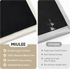 MIULEE Cream 100% Blackout Curtains - Image 4