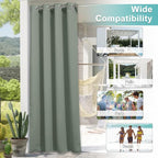 NICETOWN Outdoor Curtainch for Patio Waterproof 140 inch Wide, Rustproof - Image 6
