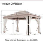 10' X 13' Waterproof Patio Gazebo - Image 2