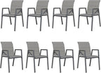 Outdoor Patio Chairs Set of 8, Lightweight Patio Set - Image 7