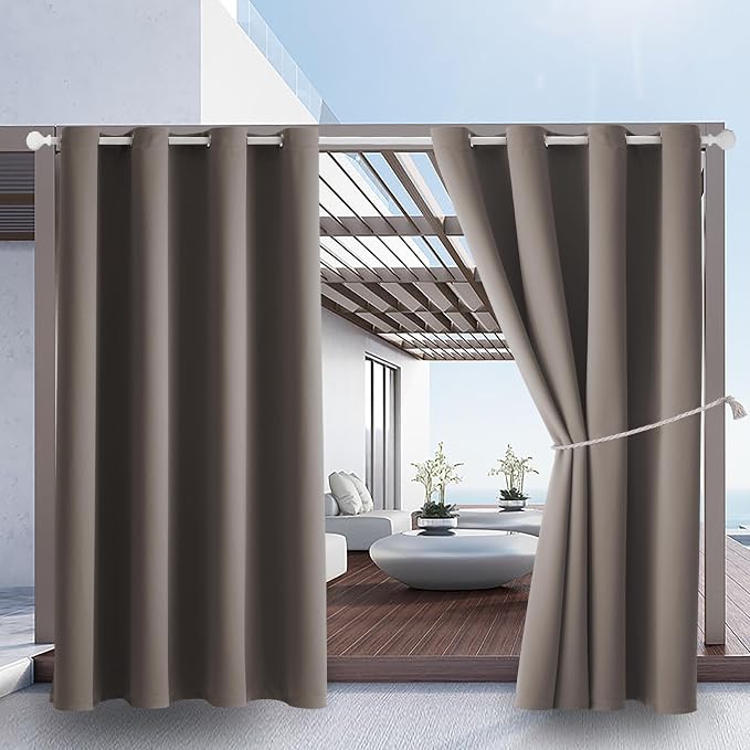 Waterproof Outdoor Curtain W52 x L63 by DivaenCamino