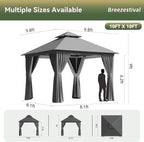 10'x10' Gazebo, Metal Frame Canopy - Image 2
