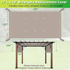 NOVINO Pergola Canopy Replacement Pergola Cover - Image 2