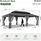 Aoxun Hardtop Gazebo 14x24 - Image 9