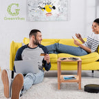 GREENVINES Outdoor Rocking Chairs Set, 2 Rockers w/ 1 Side Table, Teak | - Image 8