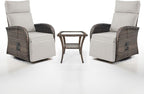 Dual-Adjust Swivel Outdoor Recliner Chair Set of 3 by Belord