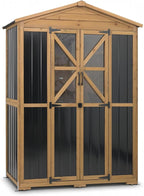 Outdoor Storage Cabinet, Weatherproof Garden Shed by PETSCOSSET