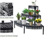 aboxoo 3-Tier Metal Plant Stand, Stair-Step Corner Shelf - Image 6