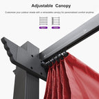 PURPLE LEAF Outdoor Pergola 10' X 13' Retractable Canopy Aluminum, Terra | - Image 3