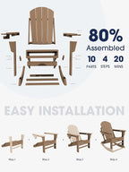Adirondack Rocking Chair Set of 4 - Image 6