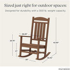 POLYWOOD Presidential Rocking Chair in Teak - Image 2