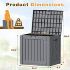Flamaker Resin Deck Box 40 Gallon Waterproof Outdoor Storage Box | Indoor - Image 4