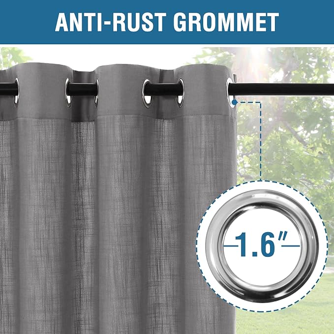 H.VERSAILTEX Linen Look Outdoor Curtains - Image 4