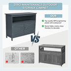 HIPS All-Weather Outdoor Storage Cabinet, Outdoor Sideboard - Image 6