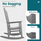THOEOE Outdoor Rocking Chairs Set of 4, Oversized Patio Rocking Chair | HDPE - Image 6