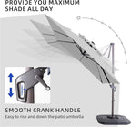 JZAC & QZYD 9x9 FT Cantilever Offset Patio Umbrella - Image 6