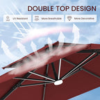 10x10 FT Outdoor Cantilever Patio Umbrella - Image 7