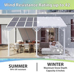 Aoxun 14’x10’ Gazebo with Aluminum Frame & Polycarbonate Panel, Outdoor Patio - Image 3