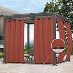 Easy-Going Outdoor Curtains for Patio 1 Panel, 54x120 inch, Terra Red | by Easy-Going