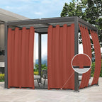 Easy-Going Outdoor Curtains for Patio 1 Panel, 54x96 inch, Terra Red | by Easy-Going