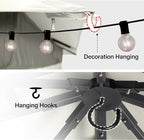10'x13' Outdoor Gazebo with 50FT String Lights, Metal Heavy Duty Patio Canopy - Image 4