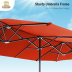 13 ft Large Double-Sided Patio Umbrella, Outdoor Umbrella, Market Umbrella - Image 4