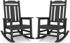 SERWALL HDPE Oversized Outdoor Rocking Chairs Set of 2, Patio Rocker, All by SERWALL