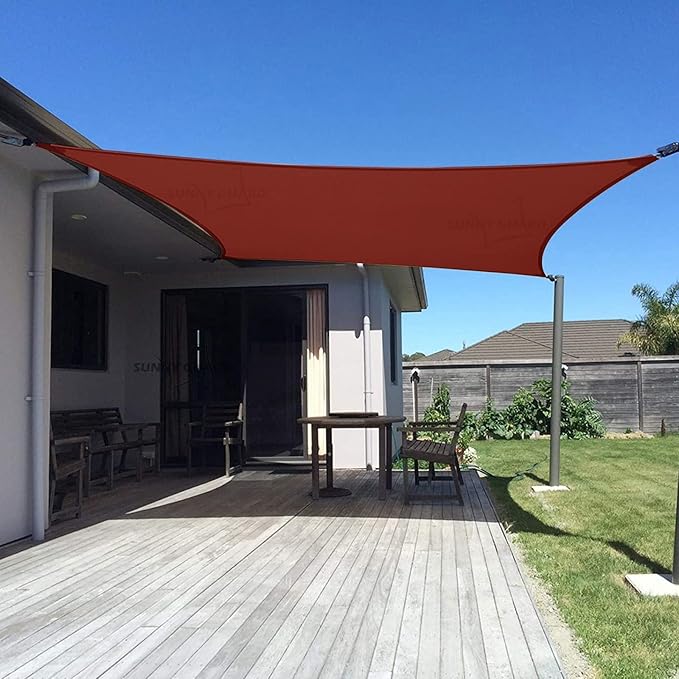 SUNNY GUARD 20' x 26' Rectangle Shade Sail 95% UV Block Outdoor Canopy | Sun by SUNNYGUARD